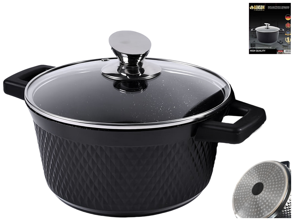2.5 litre saucepan with marble coating Benson BN-391