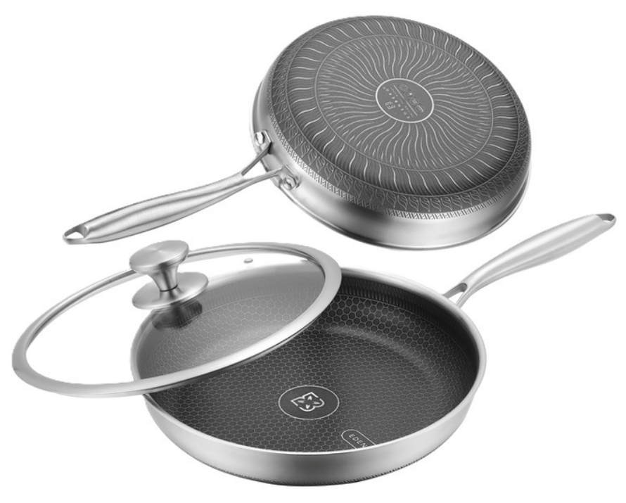 Edenberg stainless steel frying pan with lid 20x4.5 cm EB-13056