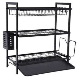 Edenberg tabletop dish dryer 3 tiers 53x50x25 black EB-17986