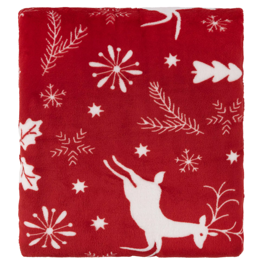 Плед Ardesto Christmas Flannel 160х200см, 100% поліестер, олені, червоний ART0126PB - Зображення 2