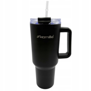 1.2 L stainless steel thermos mug with straw Kamille KM-2172