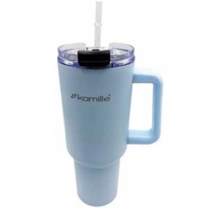 1.2 litre stainless steel thermos flask with straw Kamille KM-2174